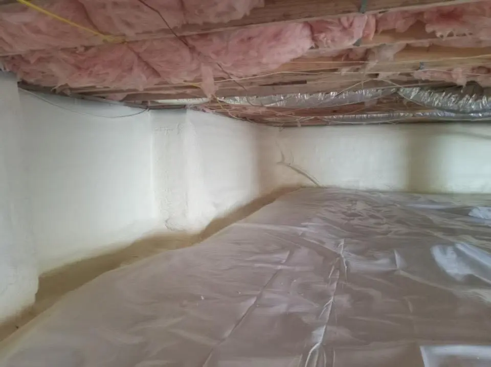 Crawl space encapsulation with closed-cell spray foam for Roof Waterproofing in Warner Robins
